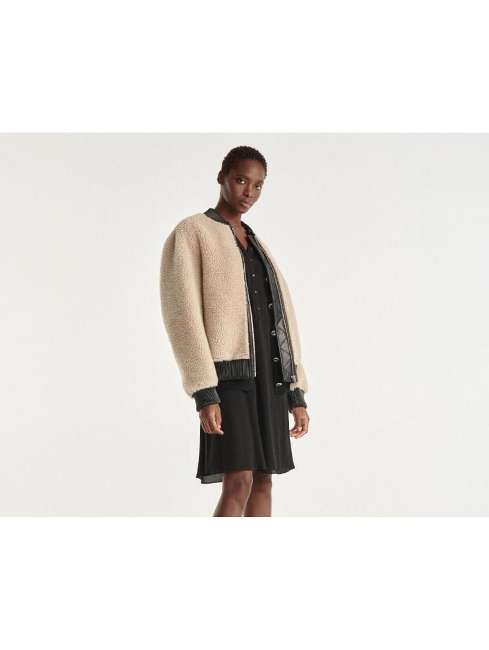 The Kooples Biker Faux Fur Jacket